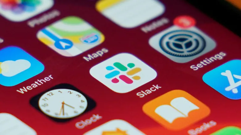 iphone-screen-with-slack-app-stock-image